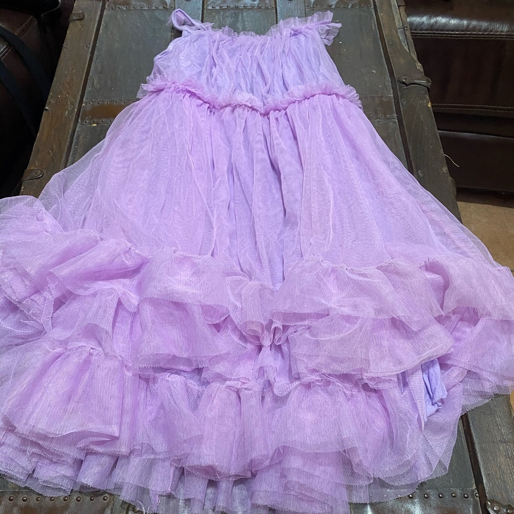 Girls purple frilly dress